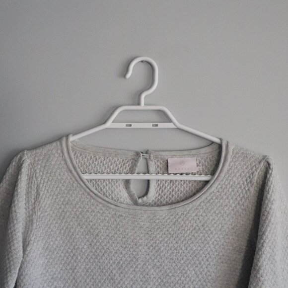 Kaffe Women Grey Sz S Edel Knit Lightweight Crewneck 3/4 Sleeve Pullover Sweater - Picture 3 of 10